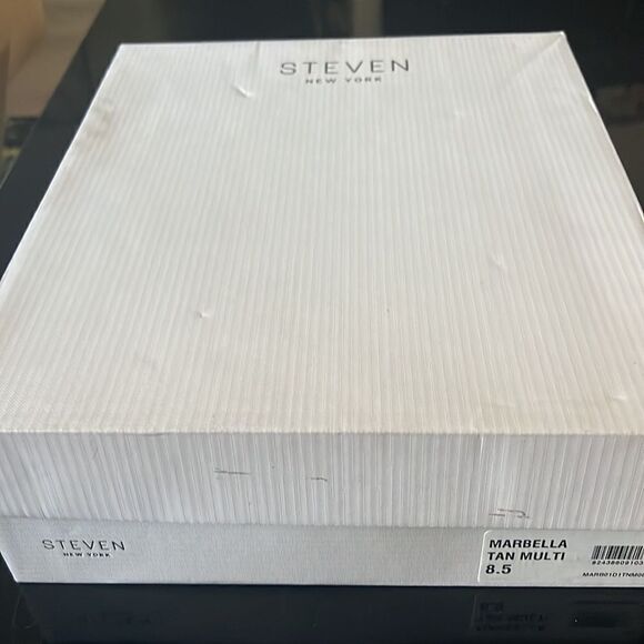 STEVEN NEW YORK MARBELLA FAUX LEATHER HEEL ANKLE BOOTS tan 8.5 - Picture 9 of 12